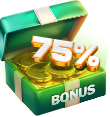 +75% мгновенно на счёт